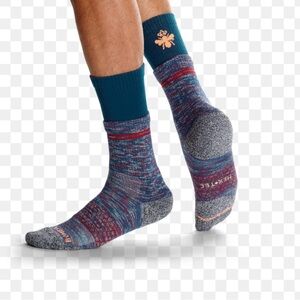 BOMBAS DOUBLE CUFF ALL-PURPOSE PERFORMANCE CALF SOCKS BLUE MAROON